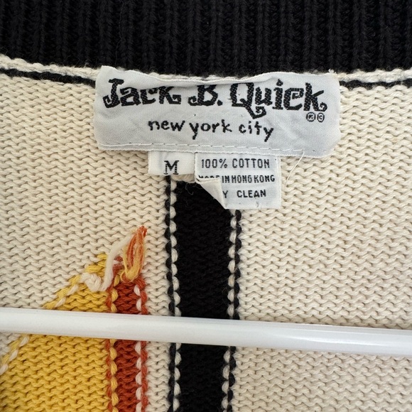 Quirky Vintage Cardigan w/3D details, Sz Med, 100% cotton - Picture 2 of 8